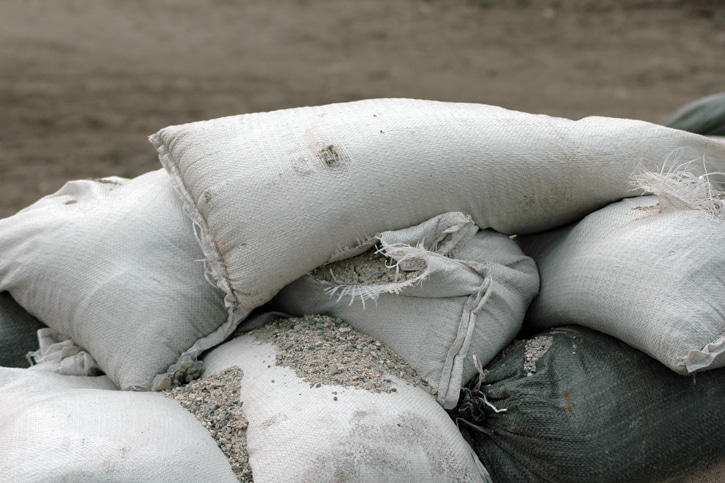 Sandbags.